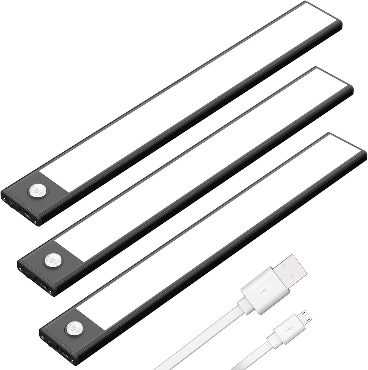 3 Pack Rechargeable Motion Sensor LED Under Cabinet Lights 3000K V803