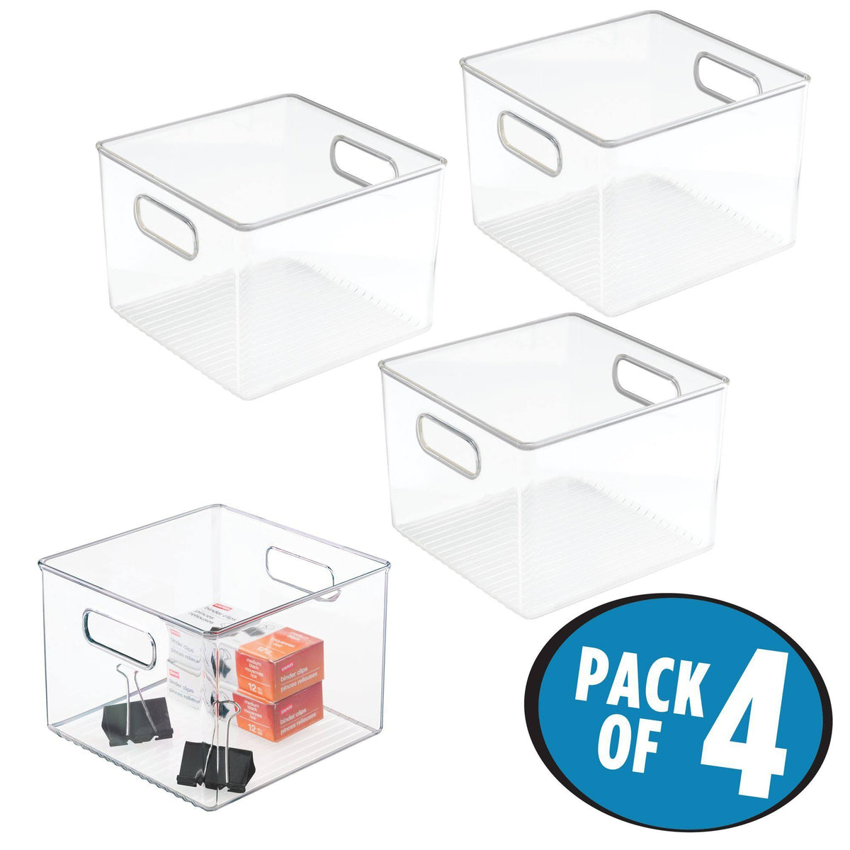 Clear 4 Pack Kitchen Pantry and Cabinet Storage F61136