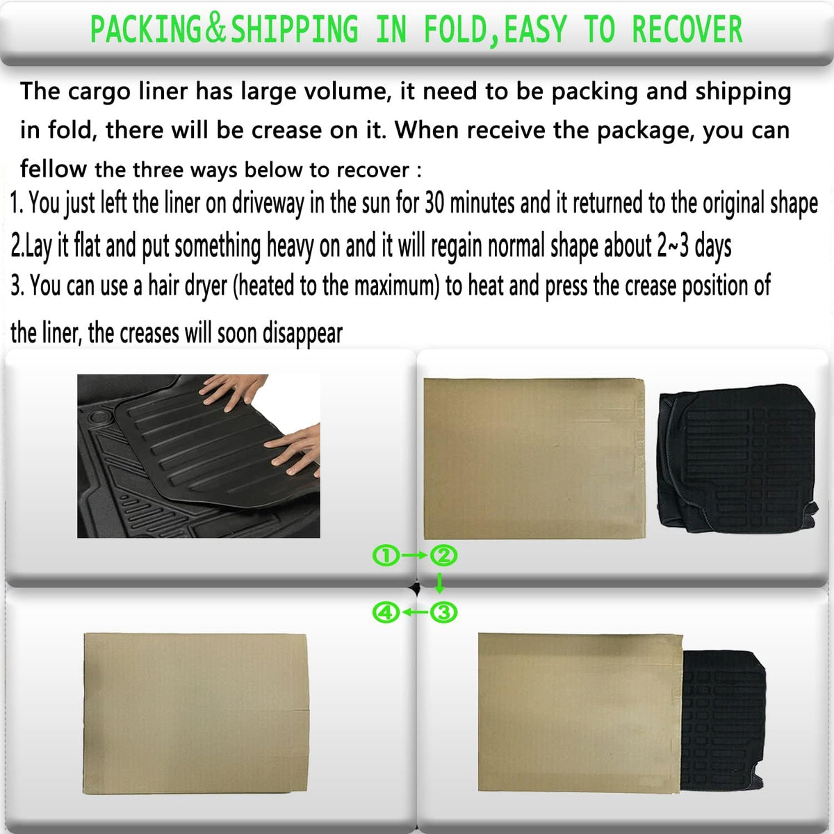 All-Weather Black TPO Cargo Liners K865