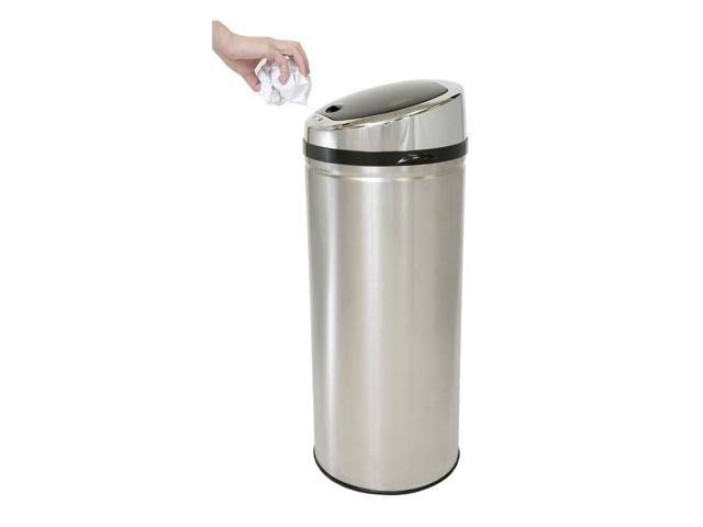 8 Gal Touchless Stainless Steel Trash Can P649481