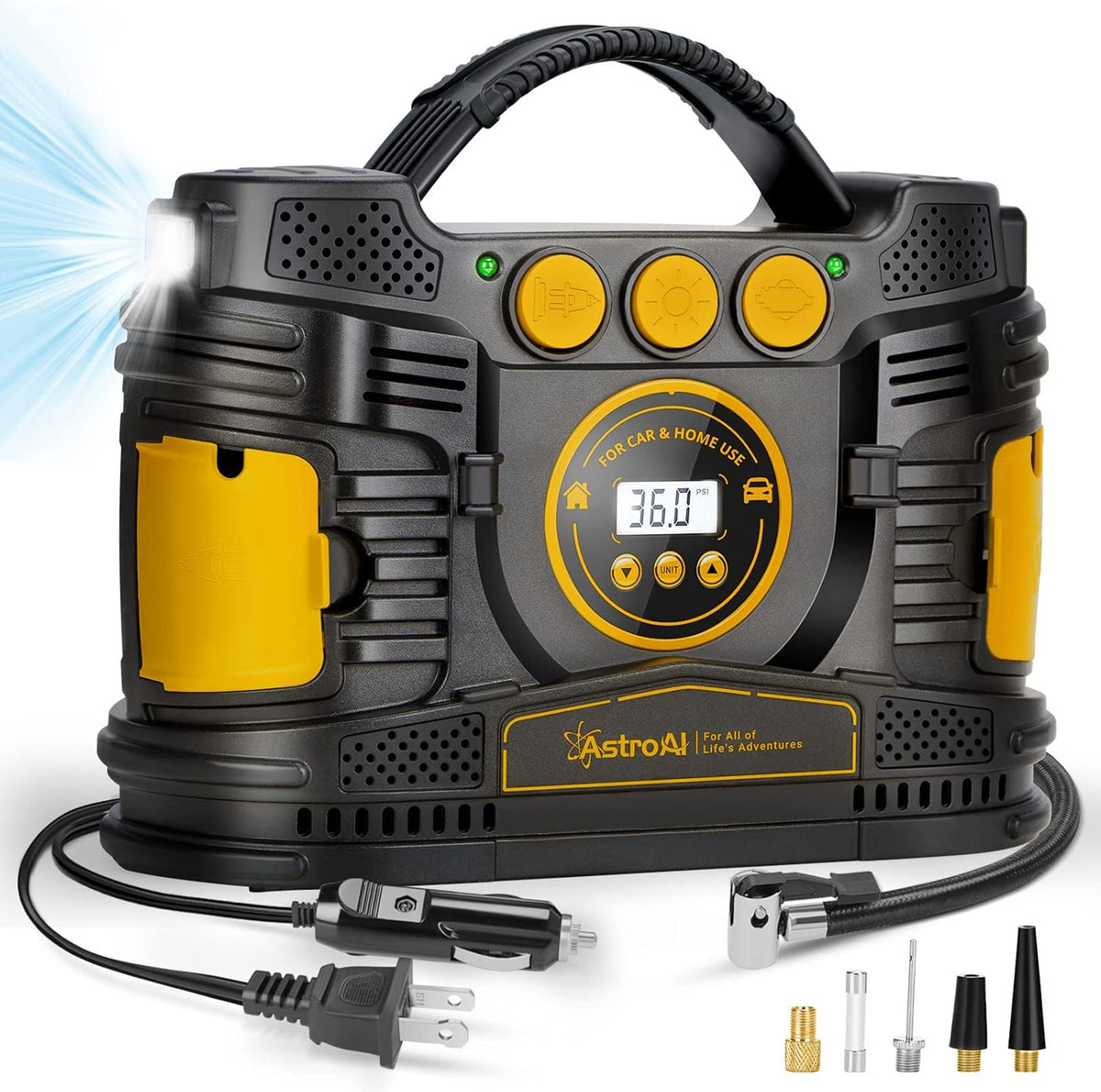 Portable DC/AC Air Compressor Tire Inflator 120PSI Q6507