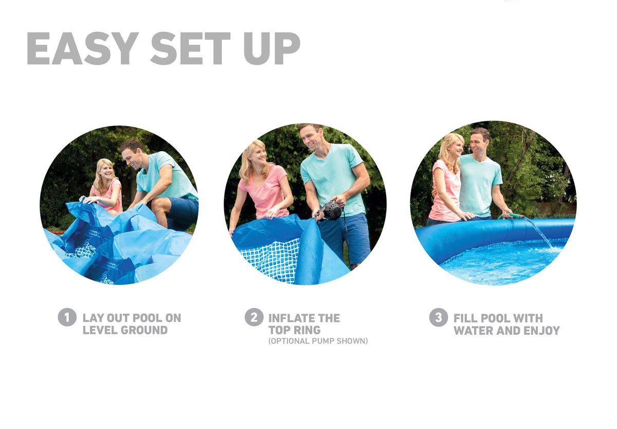 10ft x 30in Inflatable Round Swimming Pool & Pump N147101