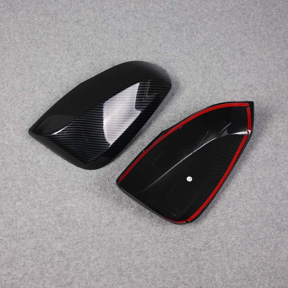 Rear View Mirror Guard Cover Trims ABS Carbon Fiber Pattern T3884