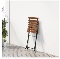 Foldable Acacia Black Chair A744239