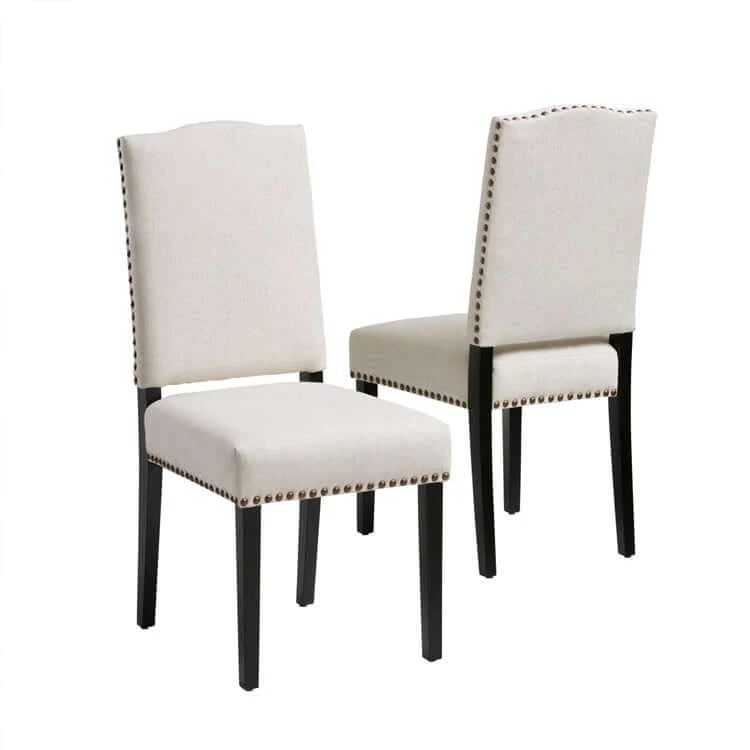 Beige Fabric Dining Room Chairs S646
