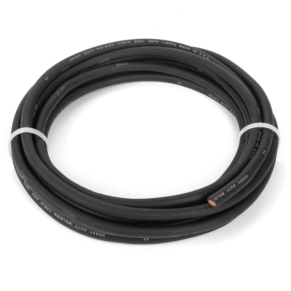 4 Gauge Welding Cable 600 Volt Black 25 Feet G694963