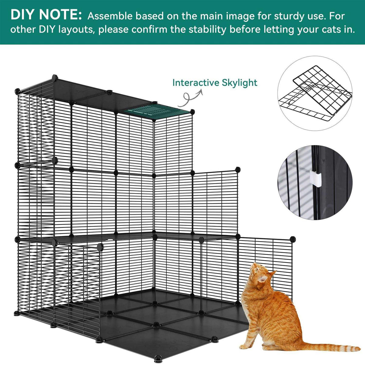 4 Tier Cat Hammock Cat Enclosure X1023