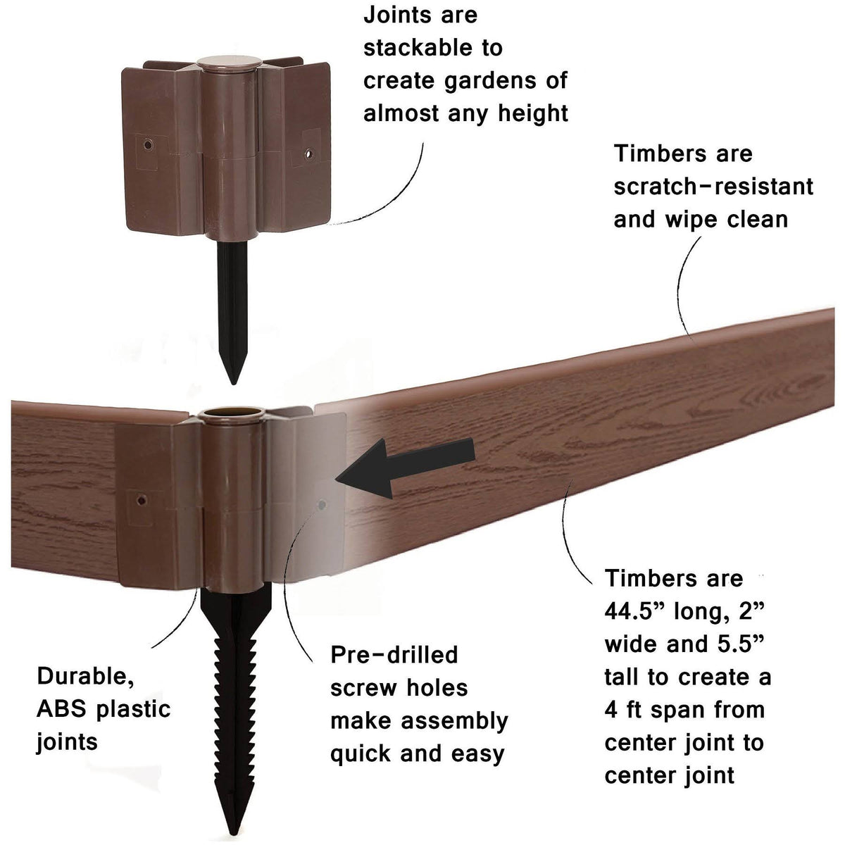 Classic Sienna Straight Landscape Edging Kit Y287720
