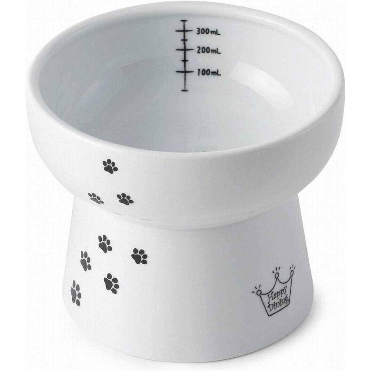 Raised Cat Water Bowl with Measurement Lines D6205