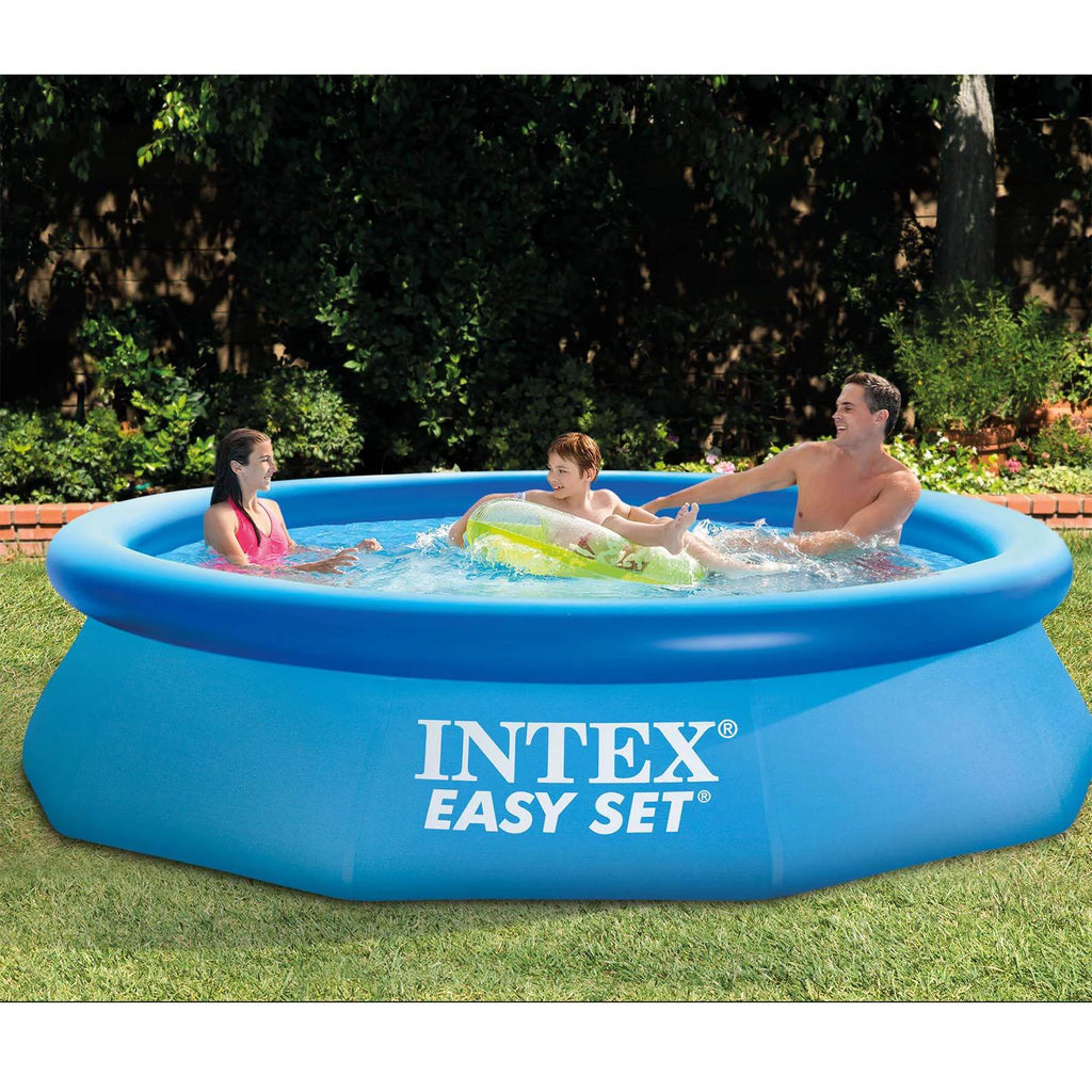10ft x 30in Inflatable Round Swimming Pool & Pump N147101