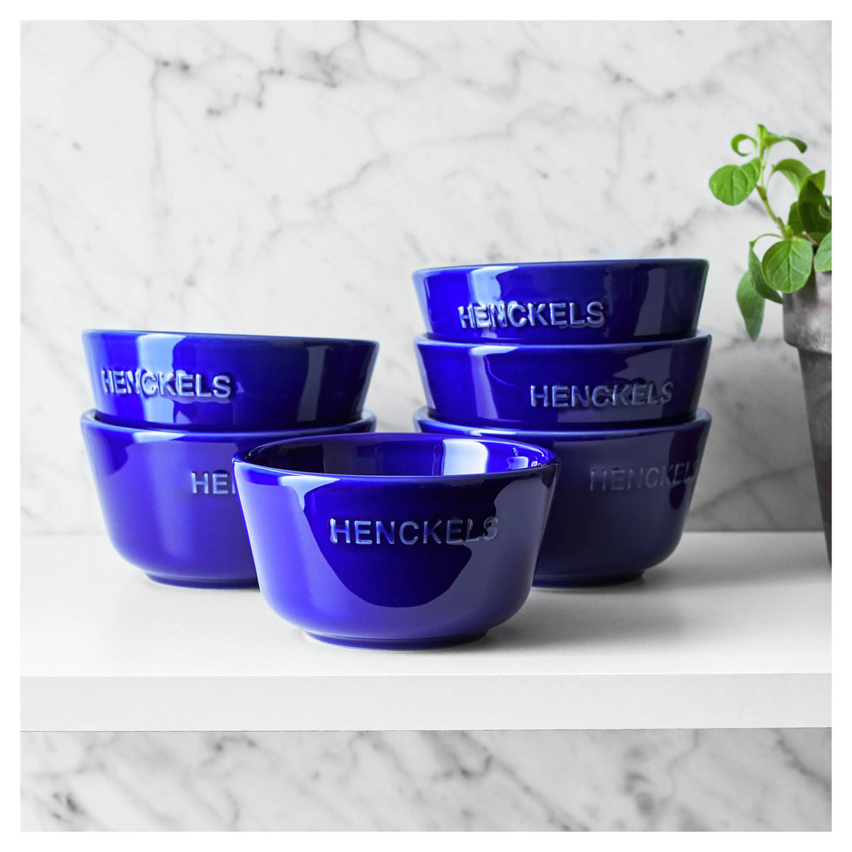 6pc Ceramic Ramekin Set Dark Blue A1125