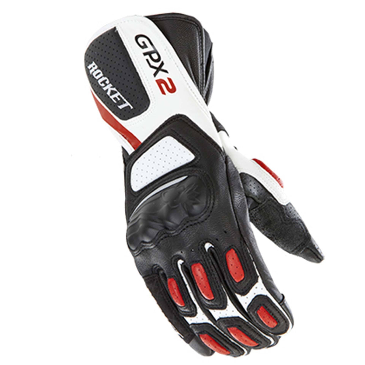 Leather Gloves Black/Red/White Medium A19381
