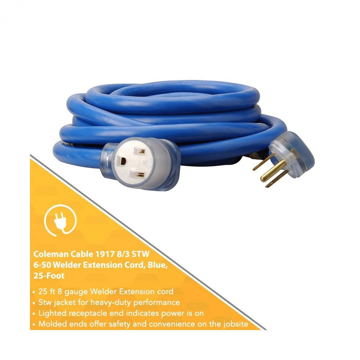 Blue 25ft Welder Extension Cord K536644