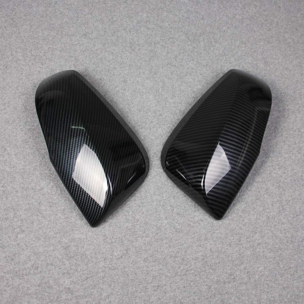Rear View Mirror Guard Cover Trims ABS Carbon Fiber Pattern T3884