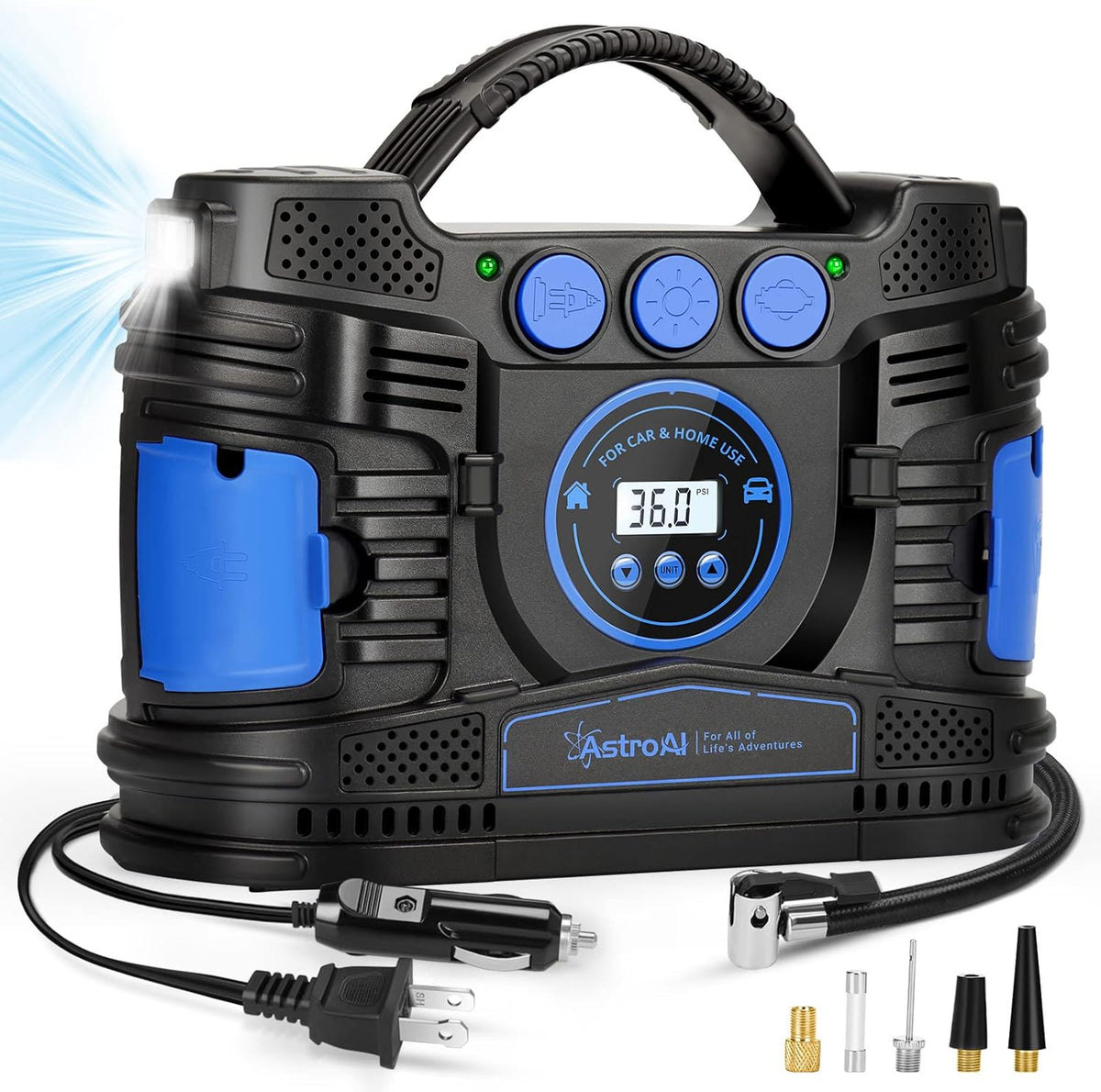 Portable DC/AC Air Compressor Tire Inflator 120PSI Q6507