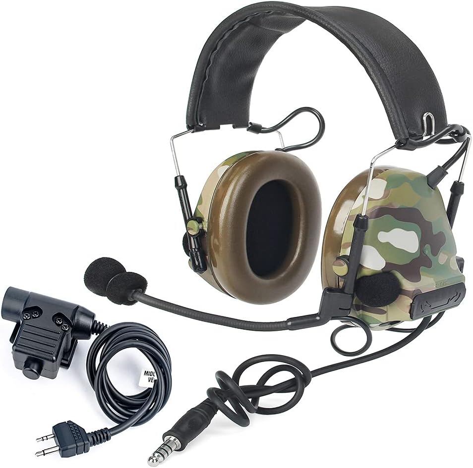 Tactical Headset + Push-to-Talk Noise Reduction Headphones Set V670