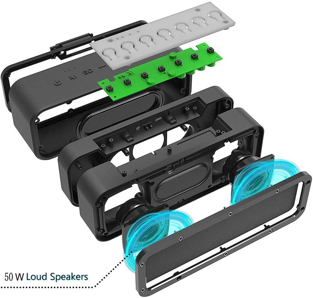 Black Portable IPX7 Waterproof Bluetooth Speaker C754