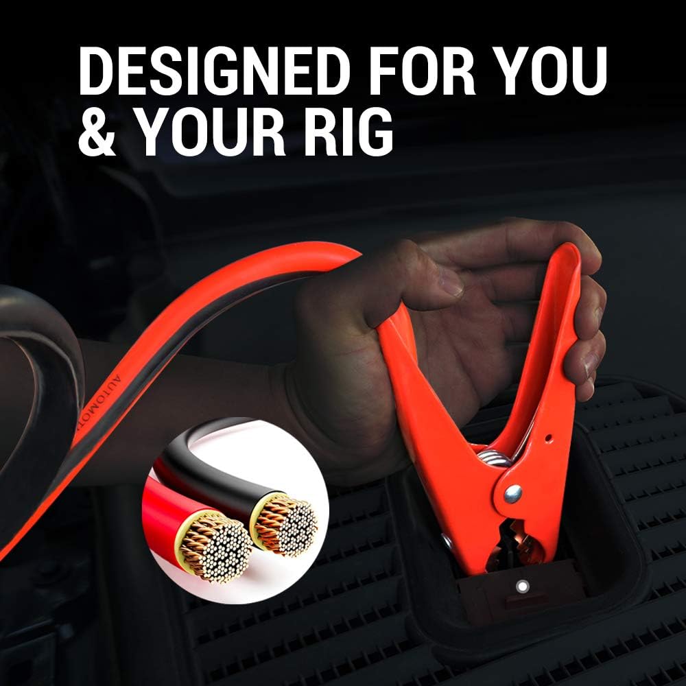 Heavy Duty Jumper Cables 0 Gauge x 30Ft 1000AMP with Carry Bag B8990