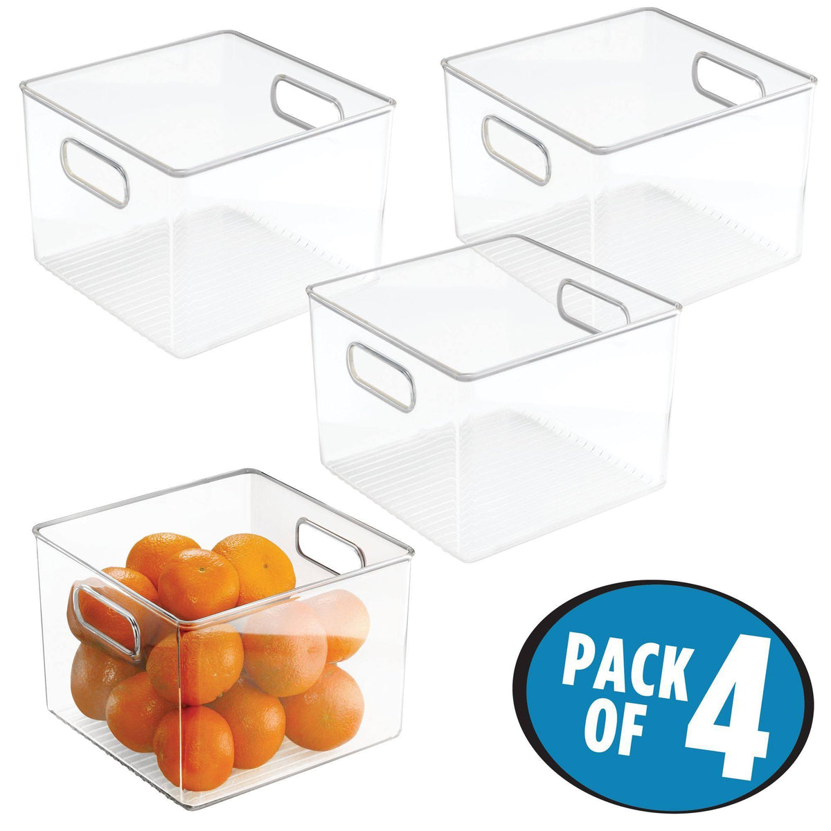 Clear 4 Pack Kitchen Pantry and Cabinet Storage F61136