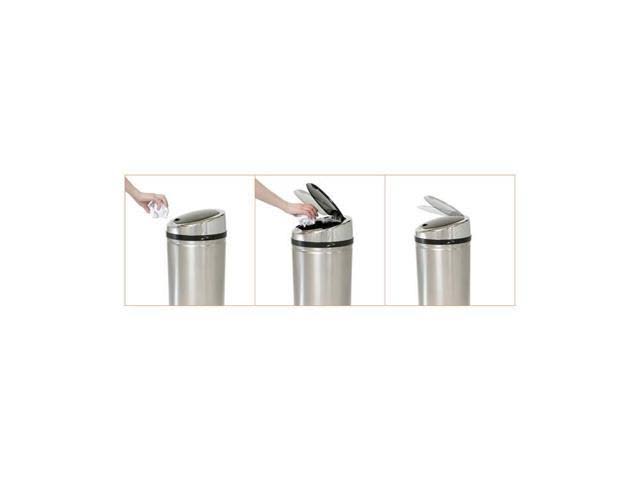 8 Gal Touchless Stainless Steel Trash Can P649481
