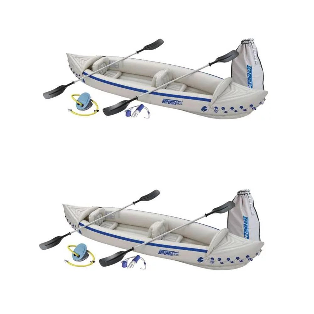 2 Person Inflatable Sport Kayak & Paddles R279