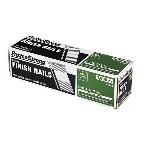 1-1/2 in. 15 GA Bright Finish Nails, 1000 Piece K812