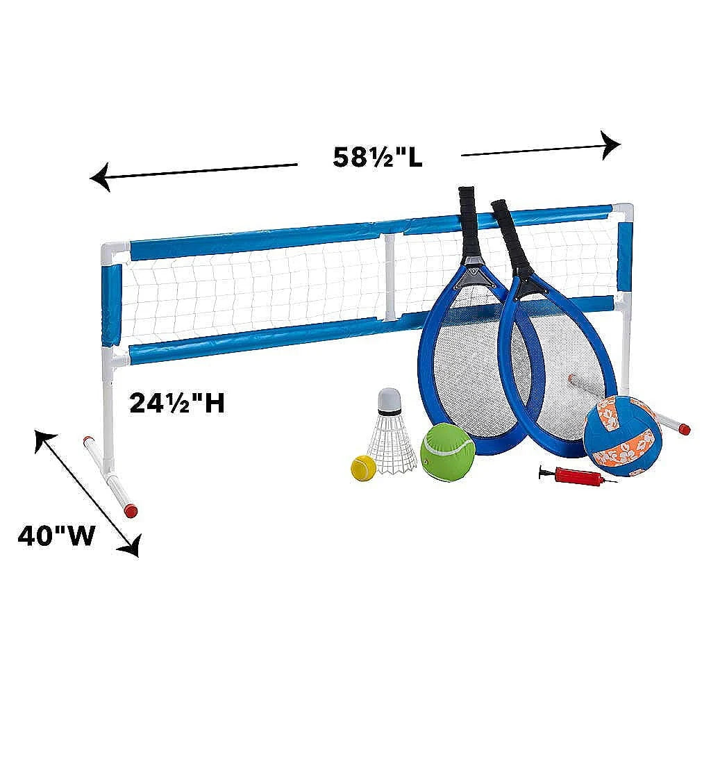 3-in-1 Oversized Tennis Badminton and Volleyball Outdoor Game Set F897179