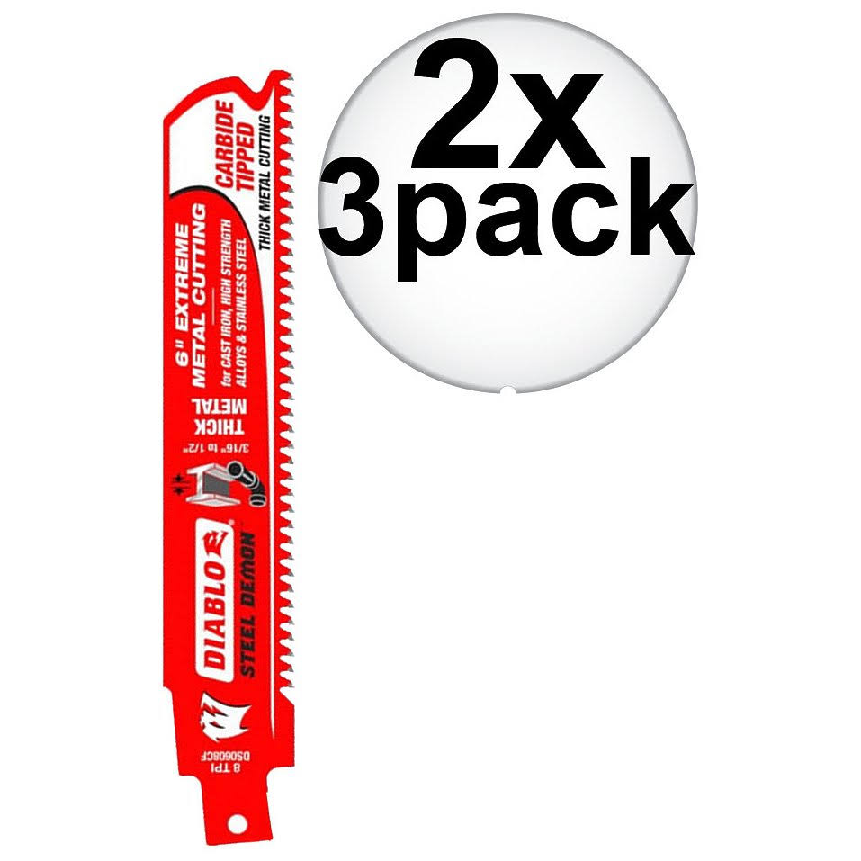 3pk Carbide Tipped Recip Blades A178
