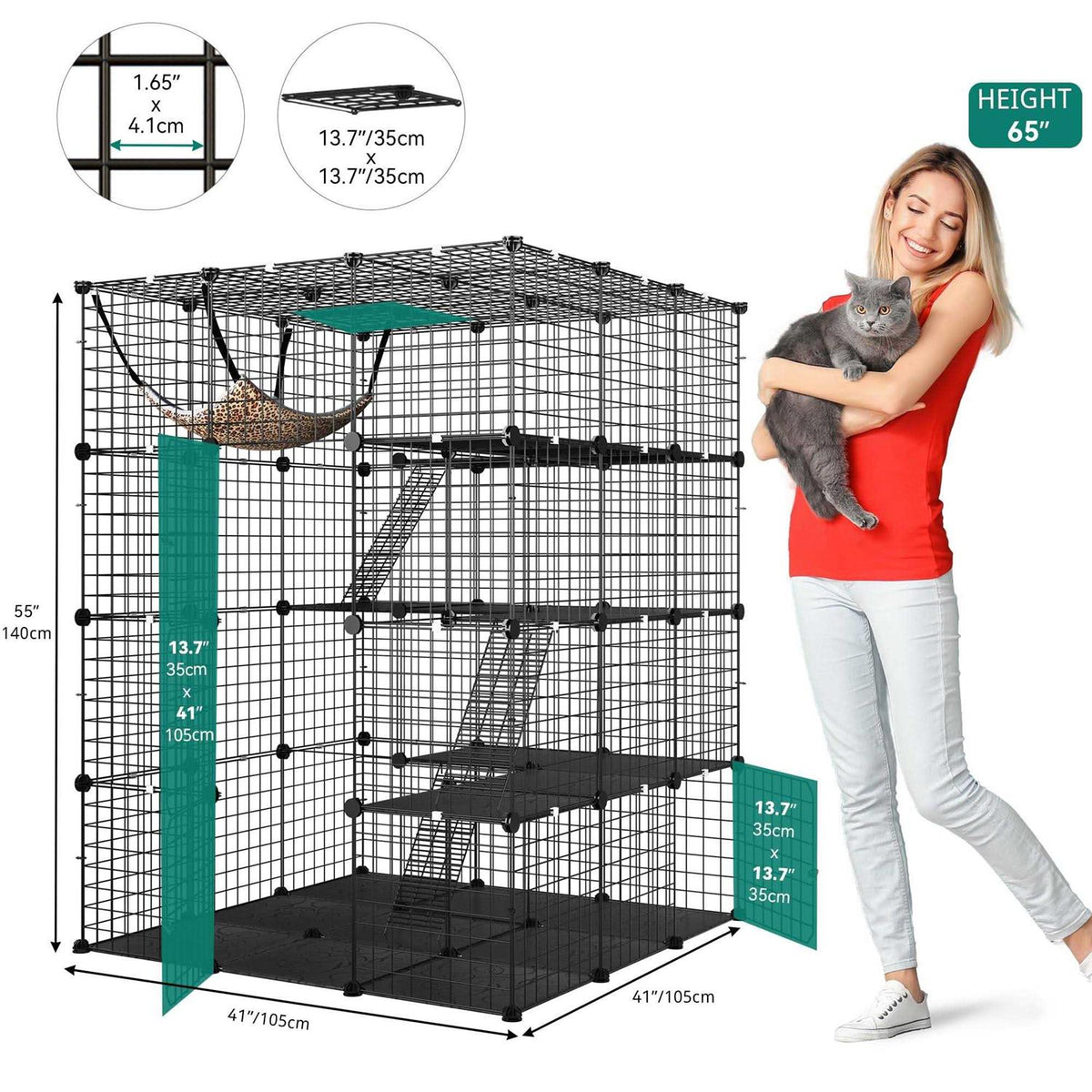 4 Tier Cat Hammock Cat Enclosure X1023