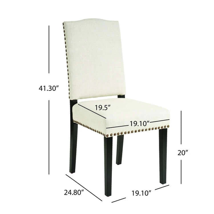 Beige Fabric Dining Room Chairs S646