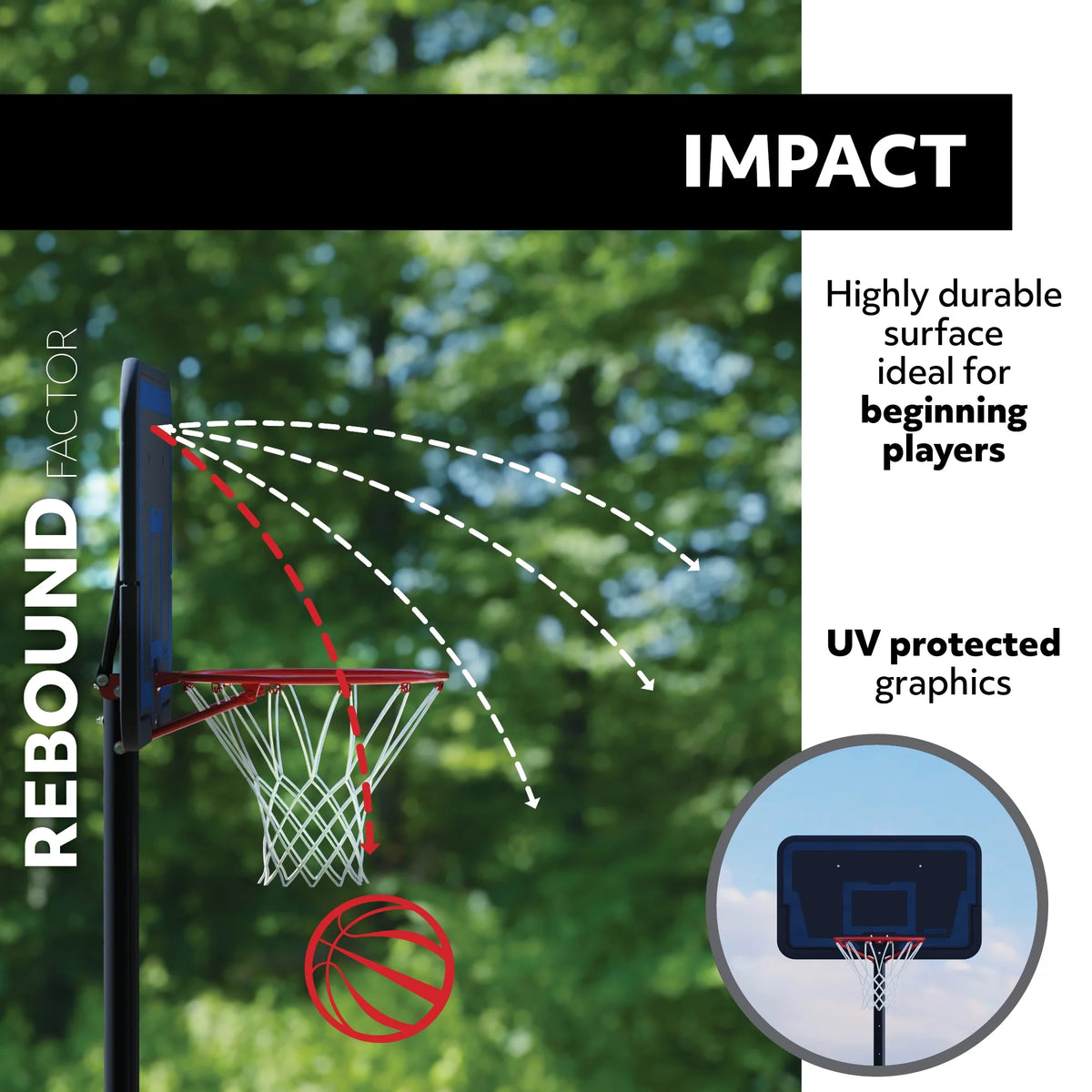Adjustable Portable Basketball Hoop 44 inch H10692