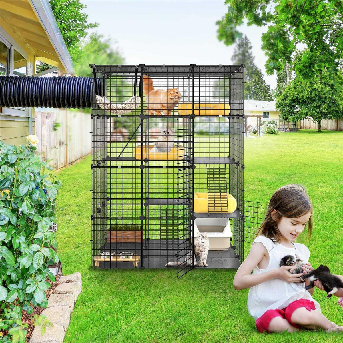 4 Tier Cat Hammock Cat Enclosure X1023